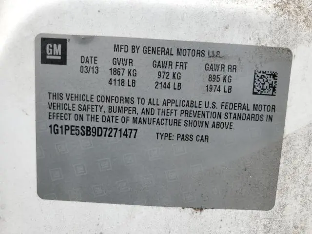 2013 CHEVROLET CRUZE LT  