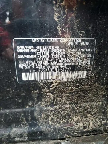 2020 SUBARU FORESTER   