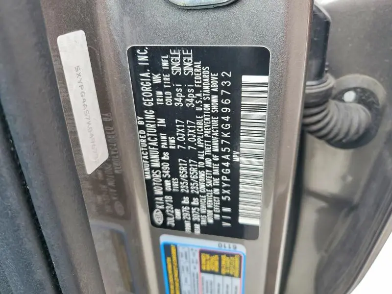 2019 KIA SORENTO LX V6  