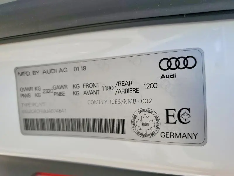2018 AUDI S5 PRESTIGE  