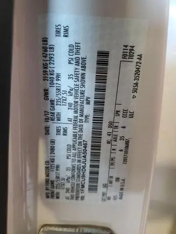 2018 FORD ESCAPE SEL  