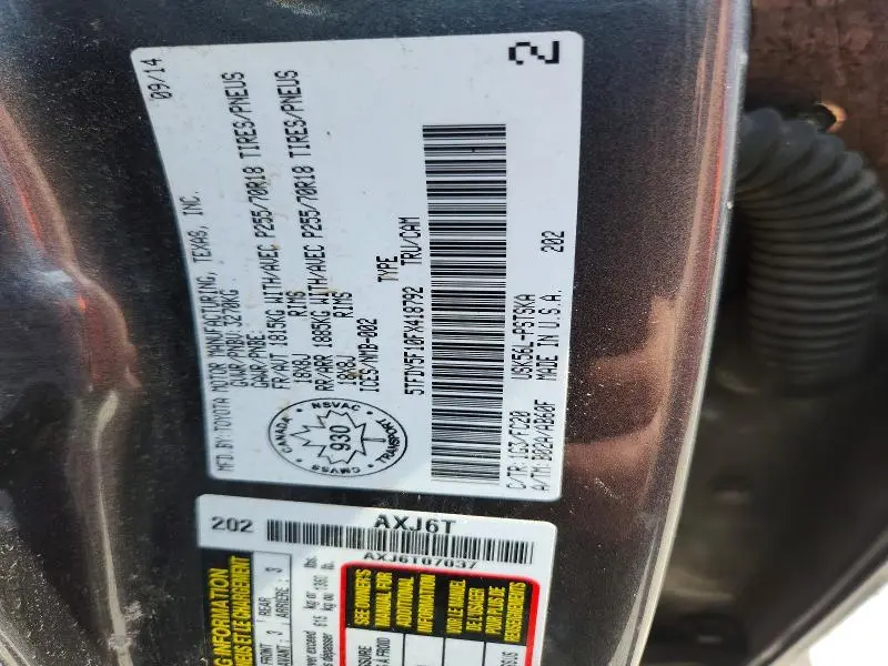 2015 TOYOTA TUNDRA CREWMAX SR5/CREWMAX TRD PRO  