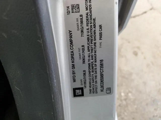 2015 CHEVROLET SPARK 1LT  