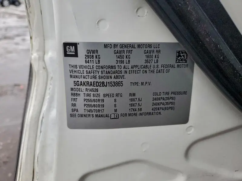 2011 BUICK ENCLAVE CX  