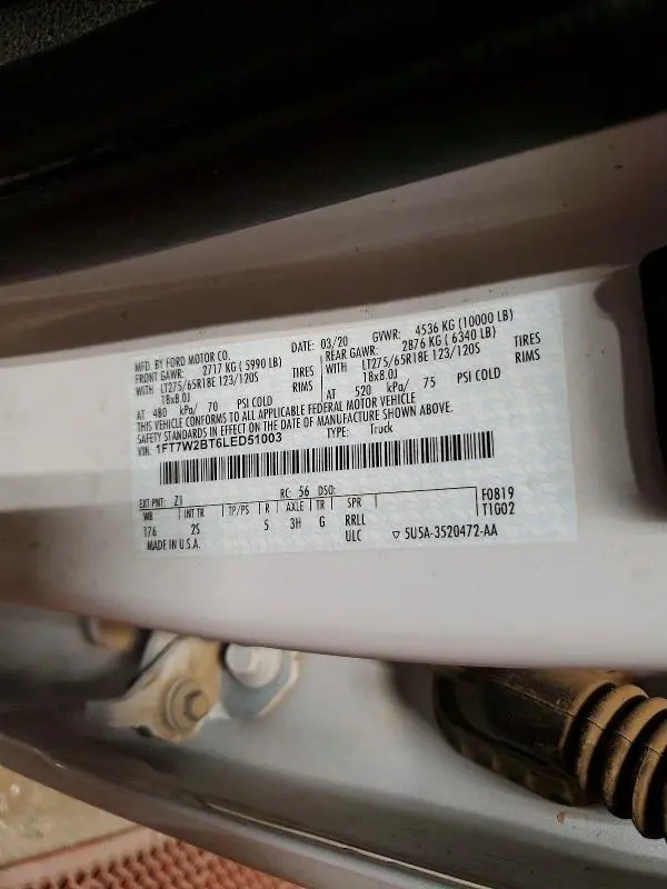 2020 FORD F250 SUPER DUTY  