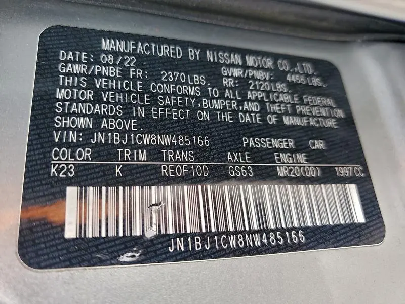 2022 NISSAN ROGUE SPORT SL  