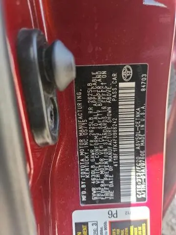 2015 TOYOTA CAMRY LE  