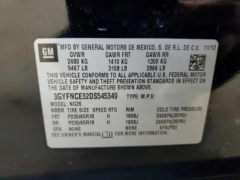 2013 CADILLAC SRX LUXURY COLLECTION  