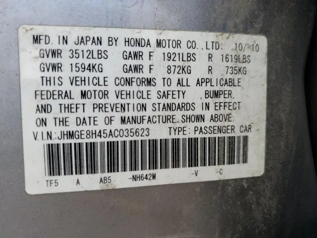 2010 HONDA FIT SPORT  