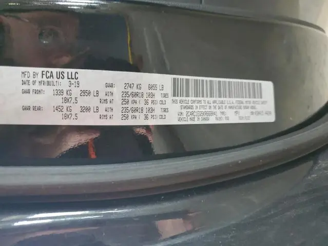 2019 CHRYSLER PACIFICA TOURING L PLUS  