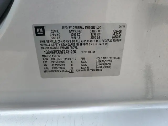 2015 CHEVROLET SILVERADO K1500 LT  
