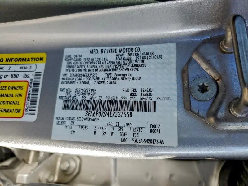 2014 FORD FUSION TITANIUM  