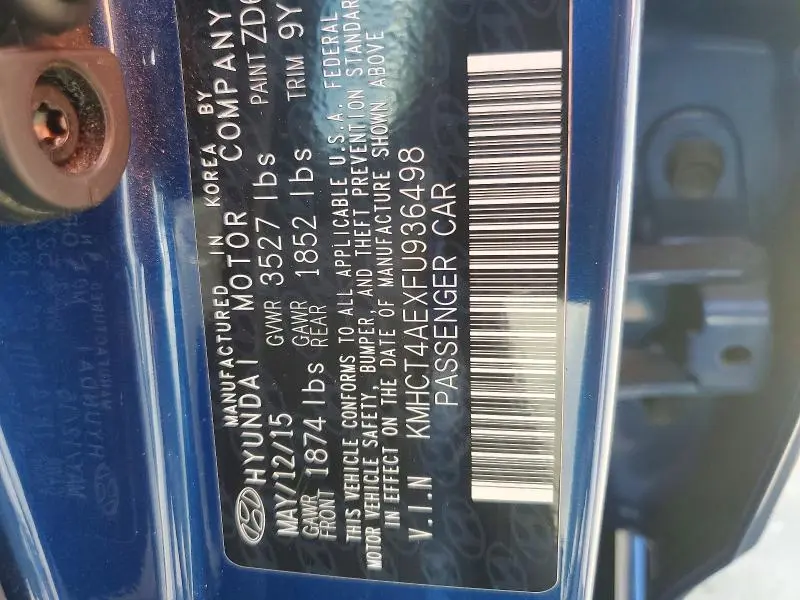 2015 HYUNDAI ACCENT GLS  