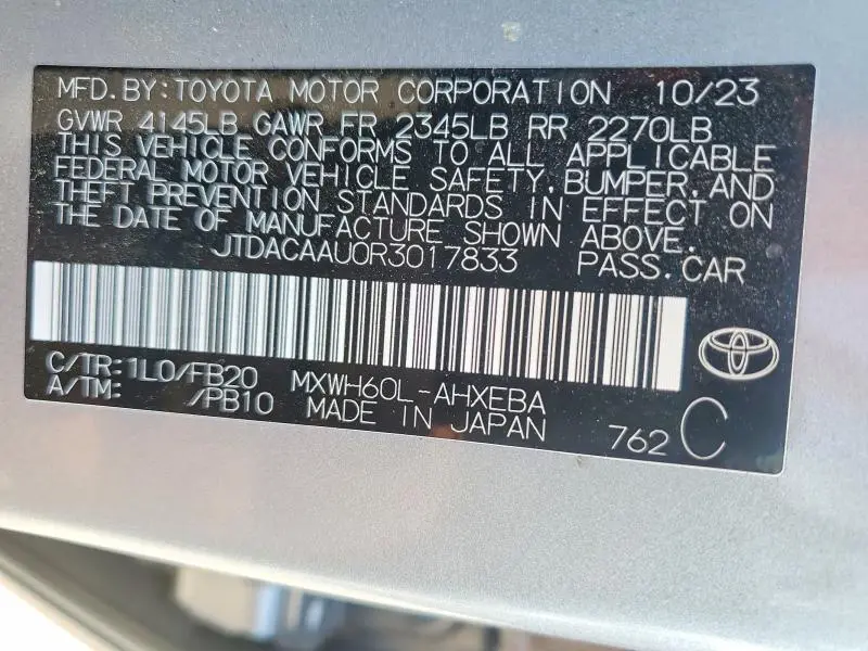 2024 TOYOTA PRIUS LE  