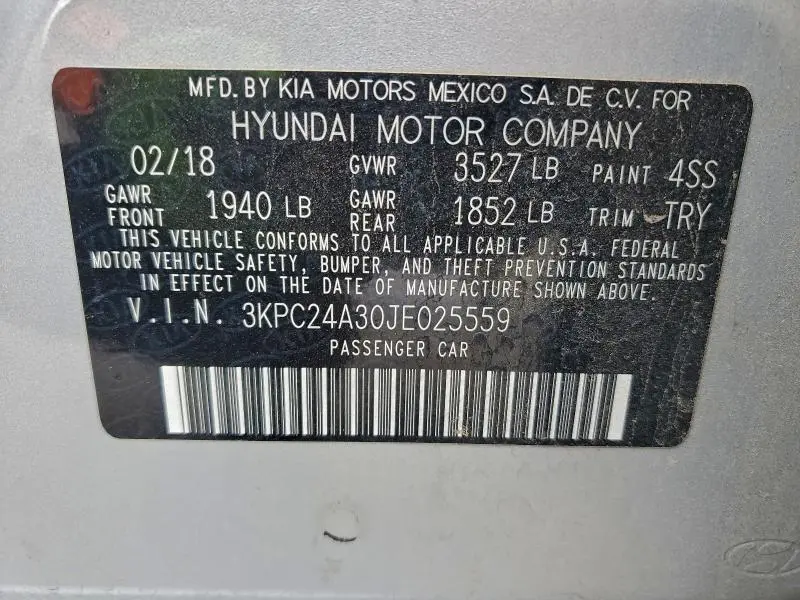 2018 HYUNDAI ACCENT SE  