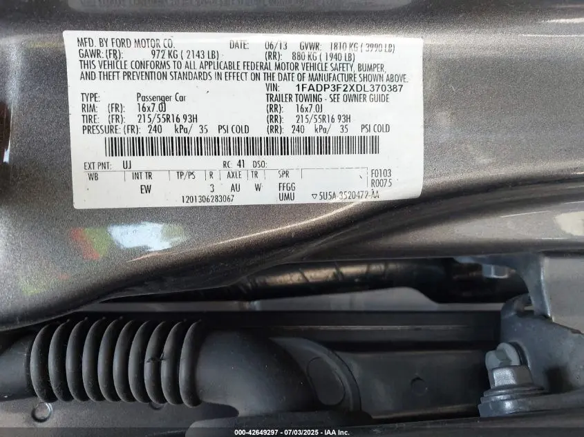 2013 FORD FOCUS SE