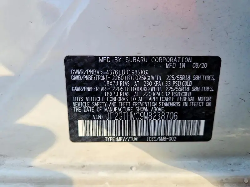 2021 SUBARU CROSSTREK LIMITED  