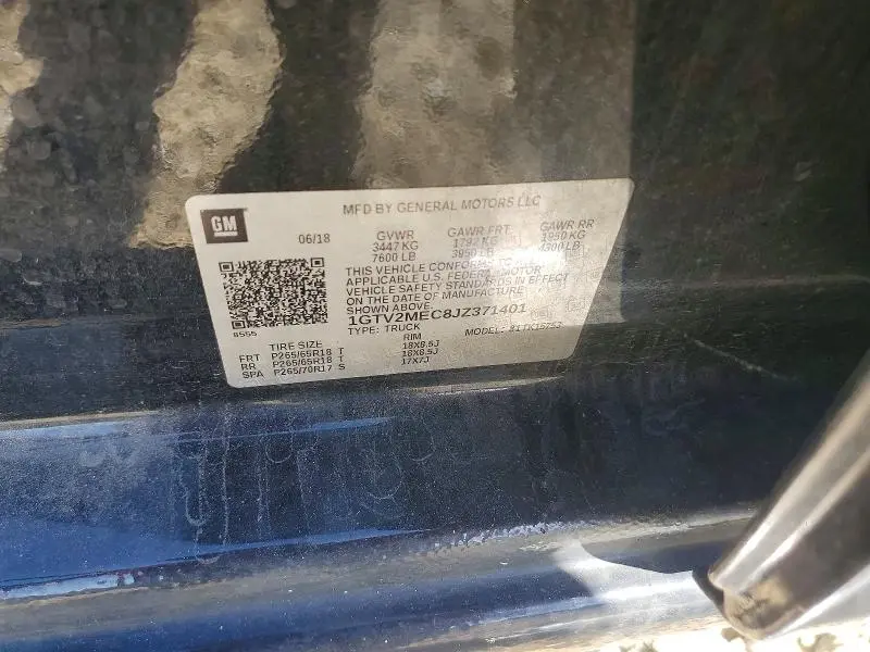 2018 GMC SIERRA K1500 SLE  