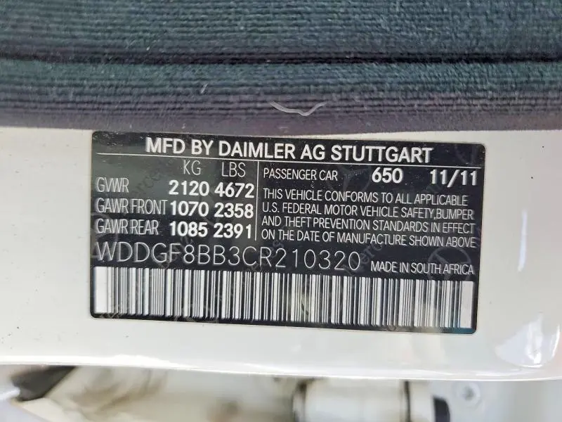 2012 MERCEDES-BENZ C 300 4MATIC  