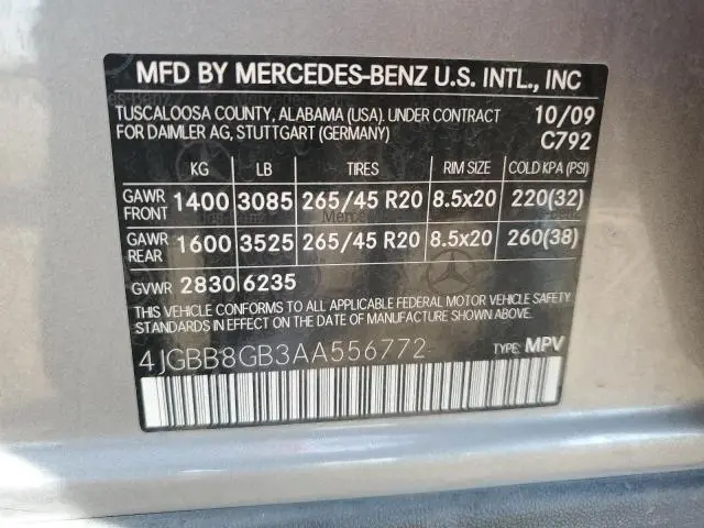 2010 MERCEDES-BENZ ML 350 4MATIC  