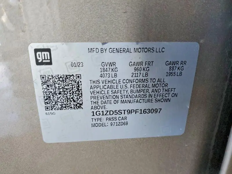 2023 CHEVROLET MALIBU LT  