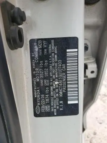 2016 HYUNDAI ACCENT SE  