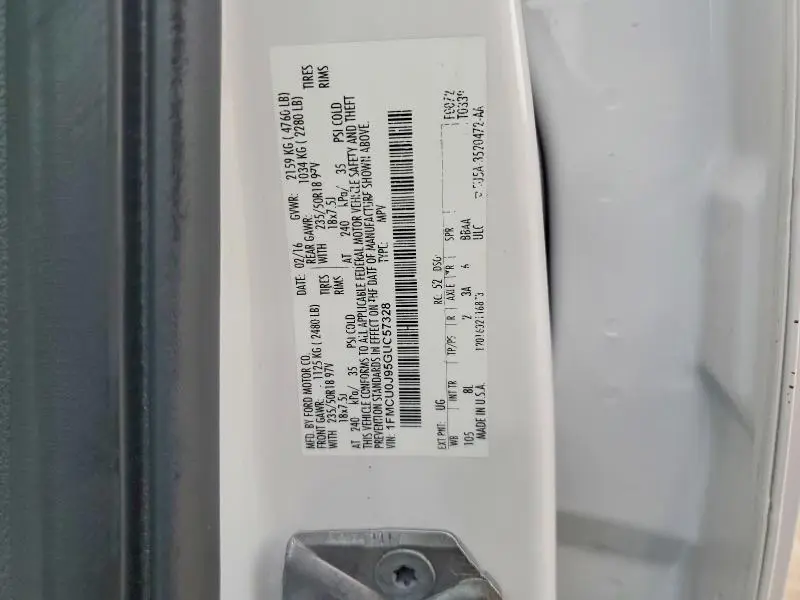 2016 FORD ESCAPE TITANIUM  