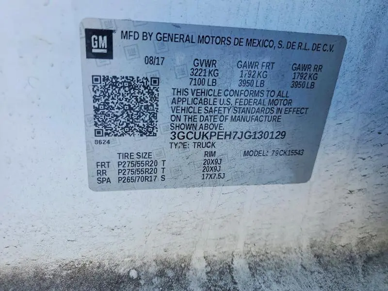 2018 CHEVROLET SILVERADO K1500 CUSTOM  