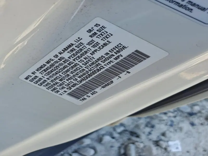 2016 HONDA ODYSSEY EXL  