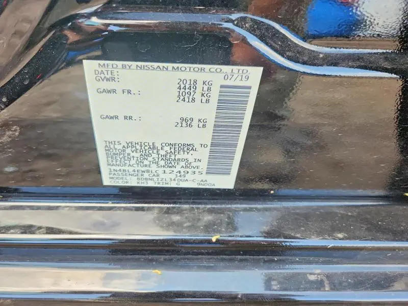 2020 NISSAN ALTIMA 2.5 SL  