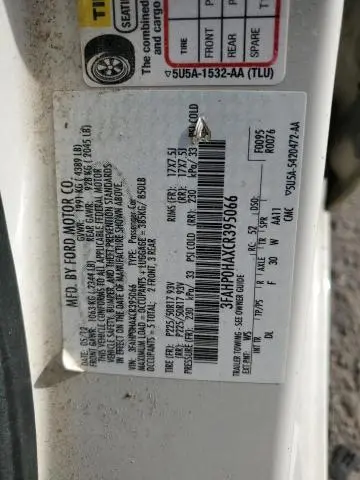 2012 FORD FUSION SE  