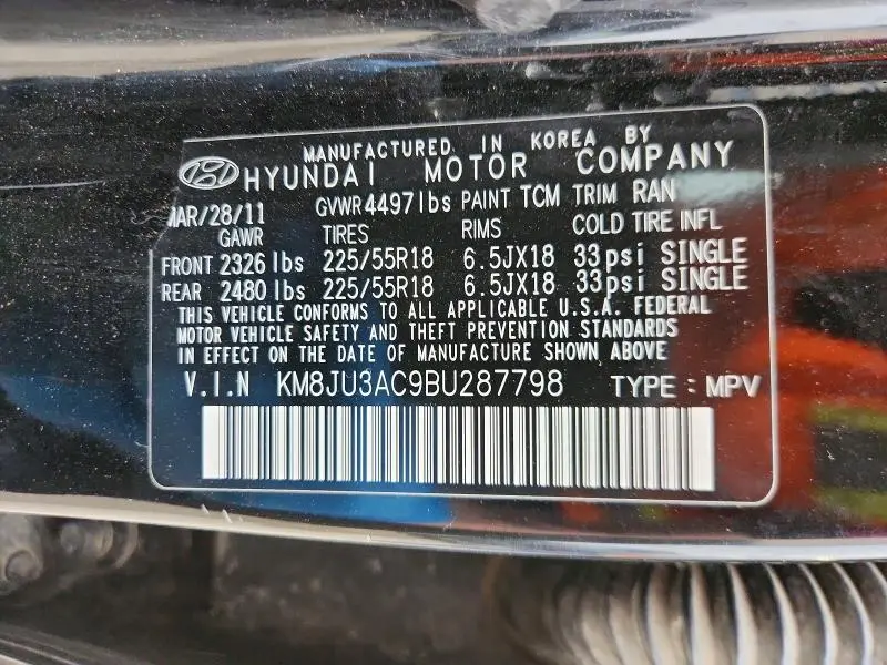 2011 HYUNDAI TUCSON LIMITED  