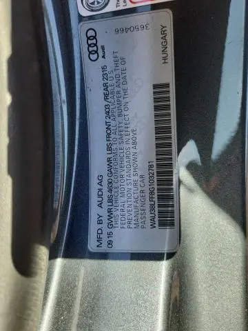 2016 AUDI A3 PREMIUM PLUS  