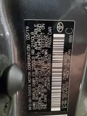 2019 TOYOTA PRIUS   