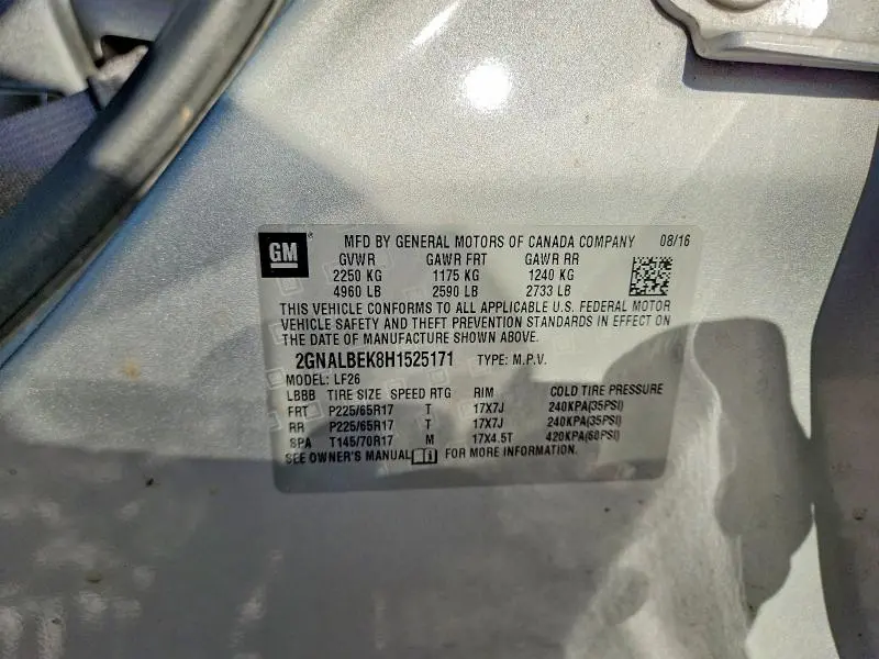 2017 CHEVROLET EQUINOX LS  