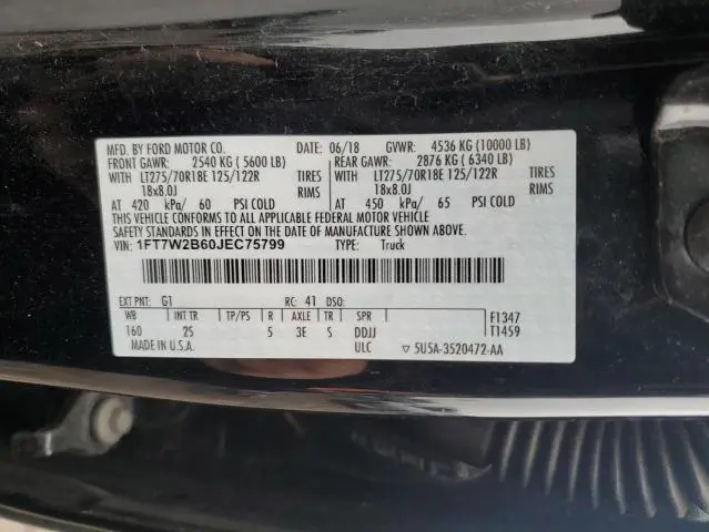 2018 FORD F250 SUPER DUTY  