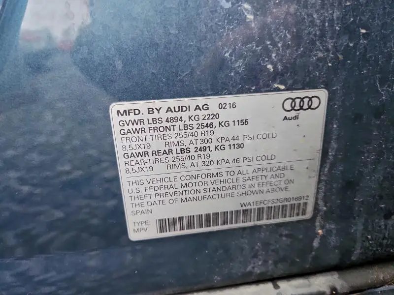 2016 AUDI Q3 PREMIUM PLUS  
