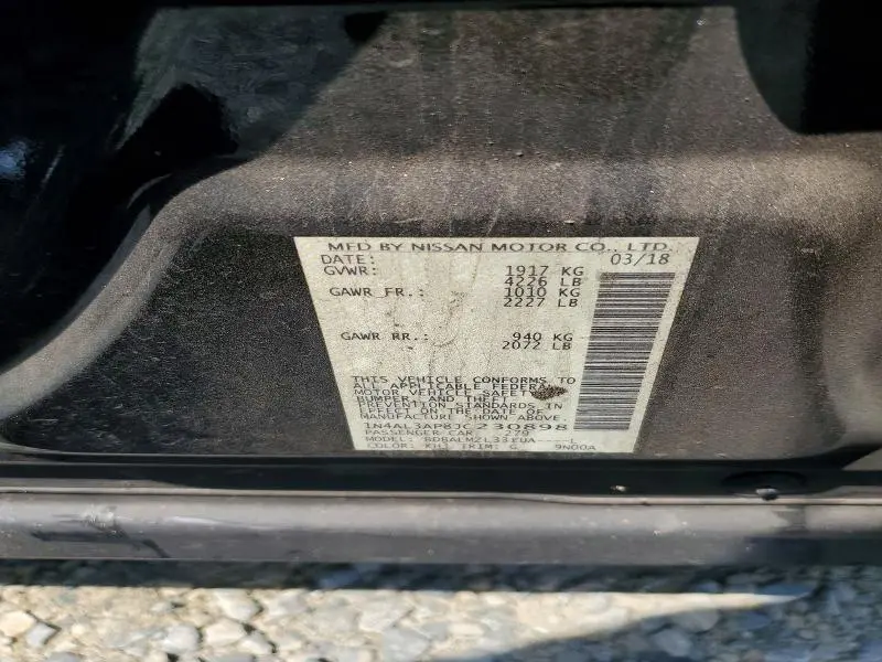 2018 NISSAN ALTIMA 2.5 SV  