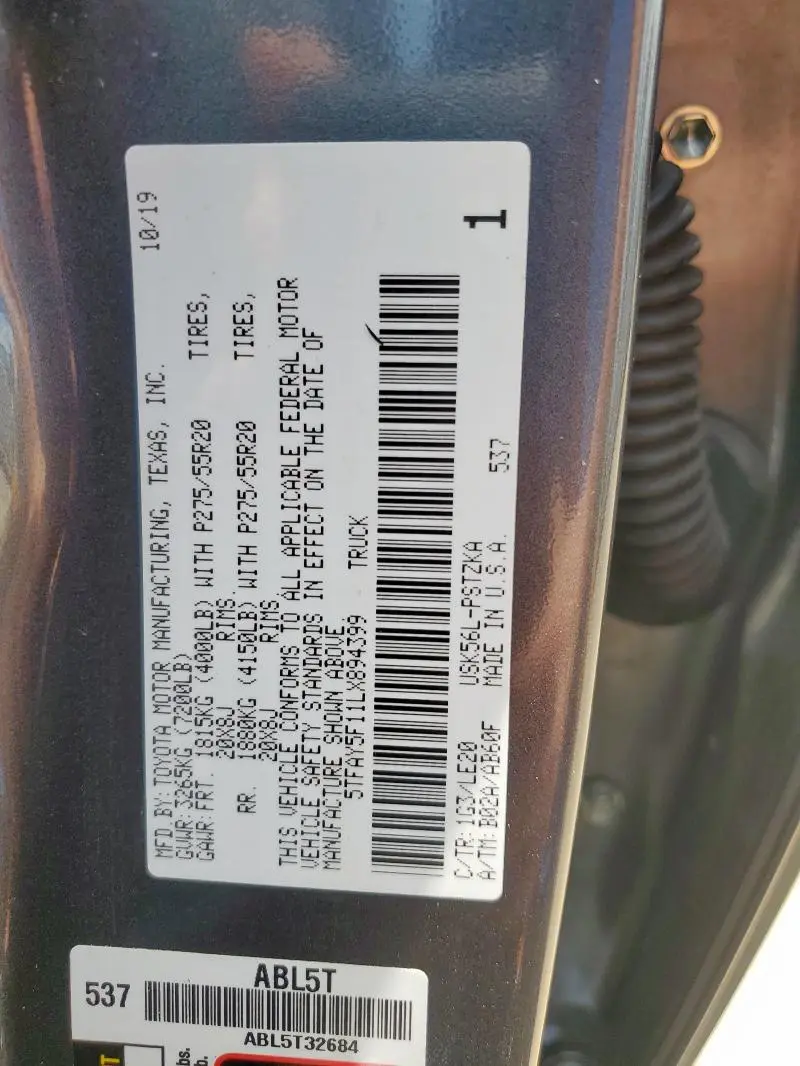 2020 TOYOTA TUNDRA CREWMAX 1794  