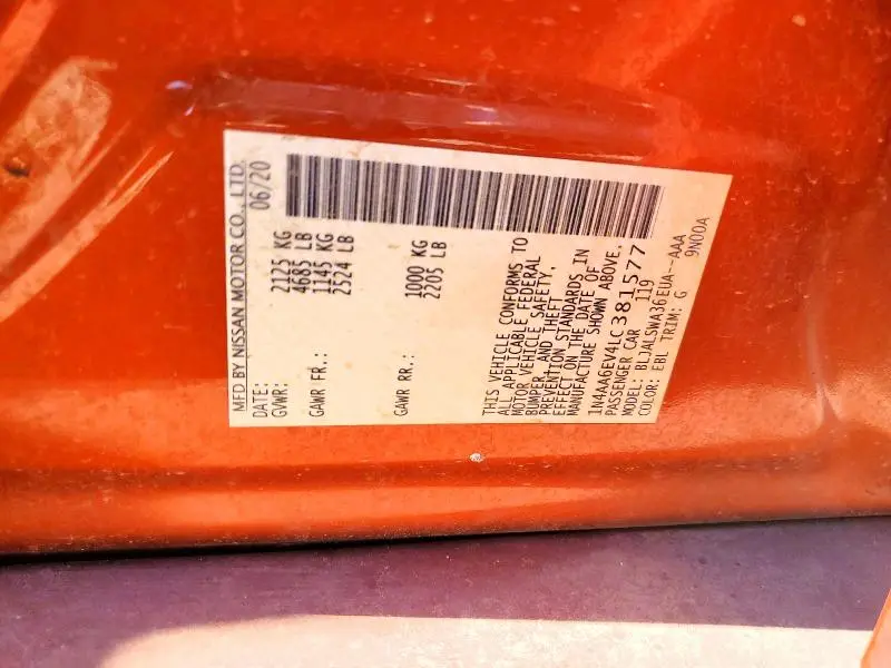 2020 NISSAN MAXIMA SR  