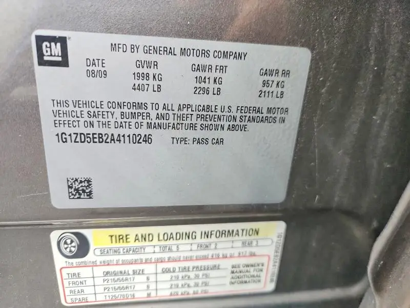 2010 CHEVROLET MALIBU 2LT  