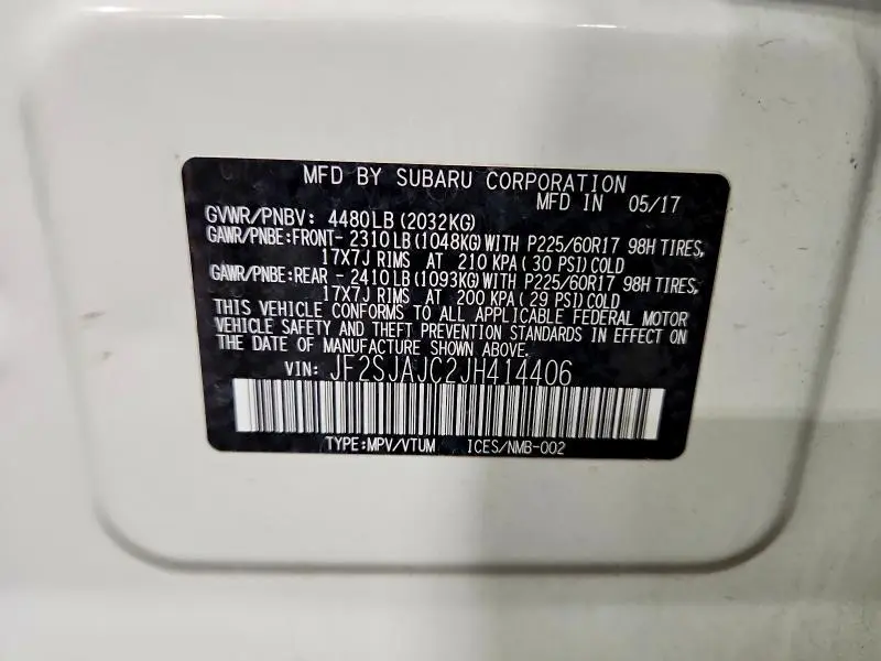 2018 SUBARU FORESTER 2.5I LIMITED  