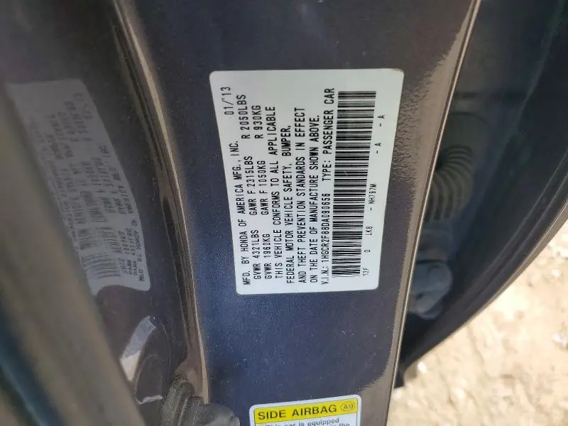 2013 HONDA ACCORD EXL  