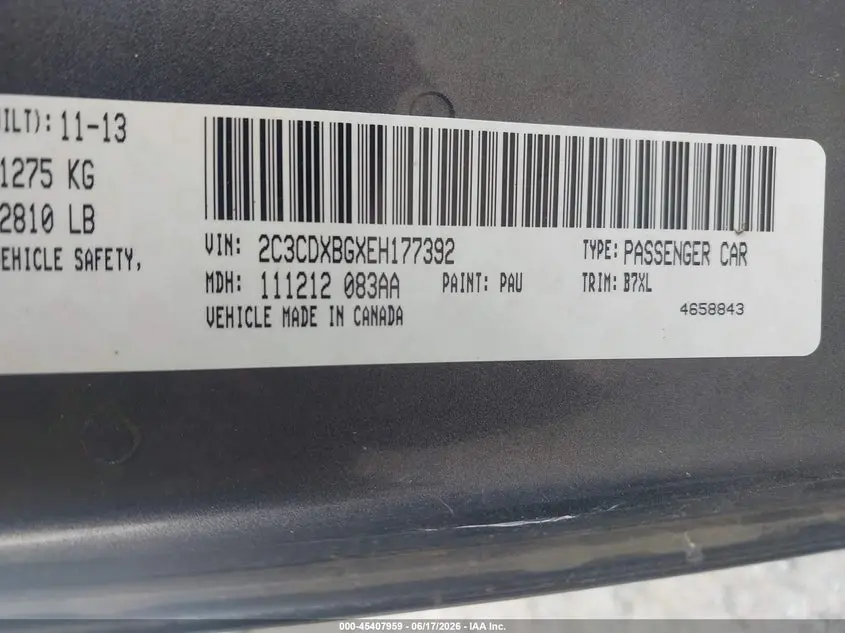 2014 DODGE CHARGER SE