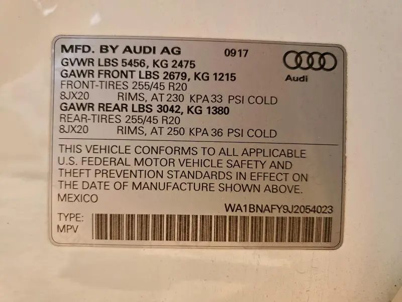 2018 AUDI Q5 PREMIUM PLUS  