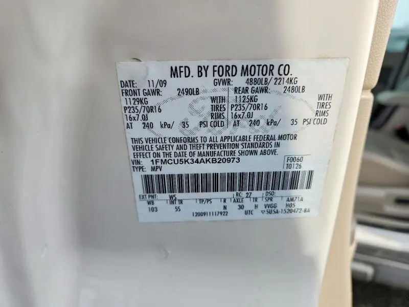 2010 FORD ESCAPE HYBRID  