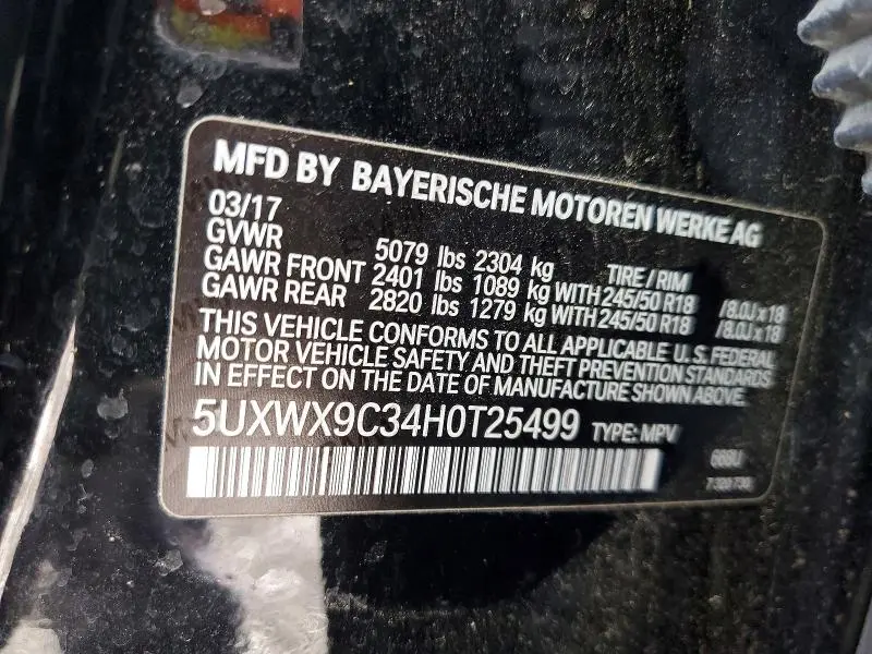 2017 BMW X3 XDRIVE28I  