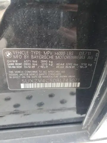 2011 BMW X5 XDRIVE35I  