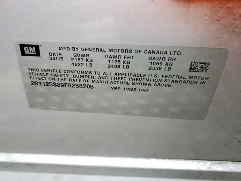 2015 CHEVROLET IMPALA LT  