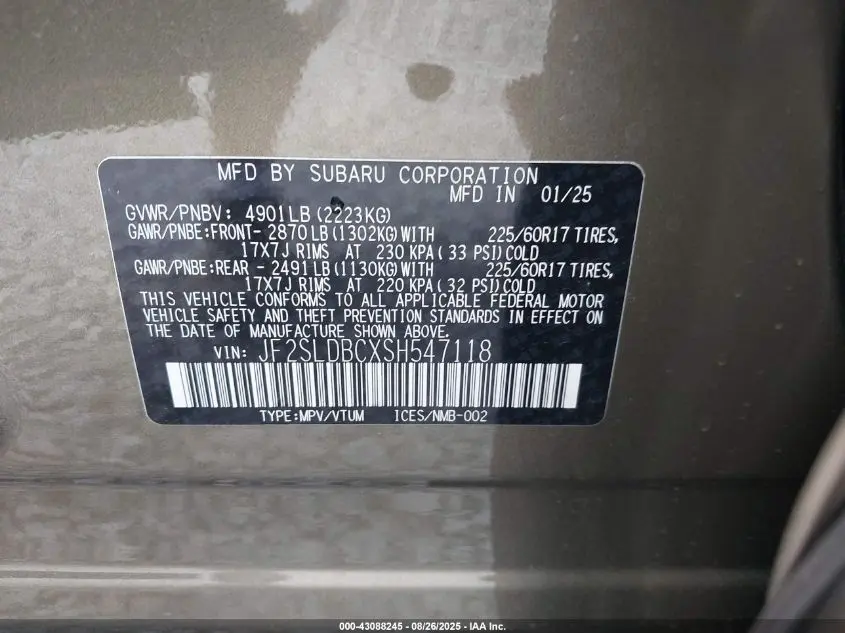 2025 SUBARU FORESTER PREMIUM